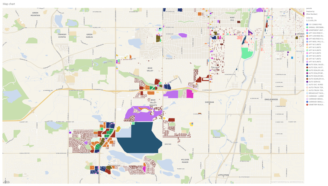 Impervious Area Since 1974 - SW Denver